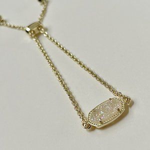 Kendra Scott Elisa Gold Filigree Chain Iridescent Stone Bracelet